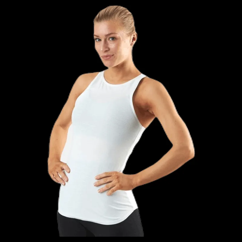 Nike Yoga Luxe Rib Tank White Vit Outlet