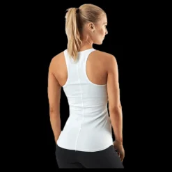 Nike Yoga Luxe Rib Tank White Vit Outlet