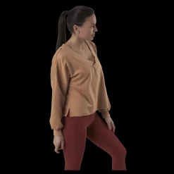 Nike Yoga Off-Mat Fleece V-Neck Pink/White Rosa och Vit