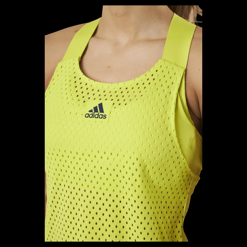 Hot adidas Tennis Y-Tank Primeblue Heat Yellow Gul