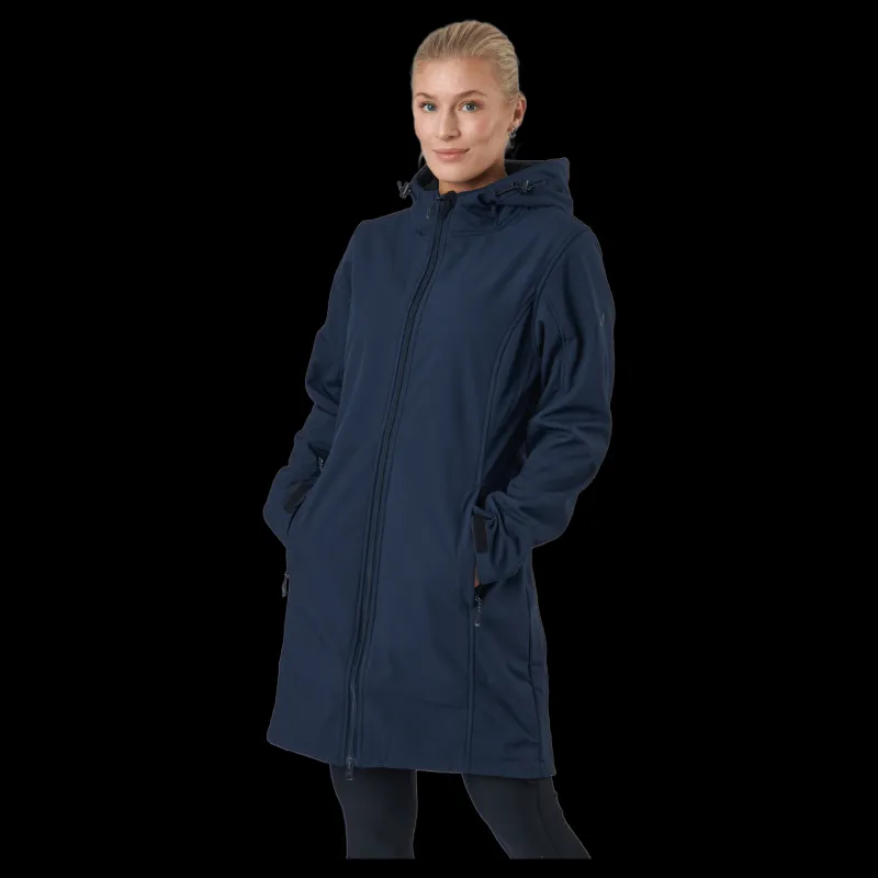 Whistler Zadie W Long Softshell Jacket Navy Blazer