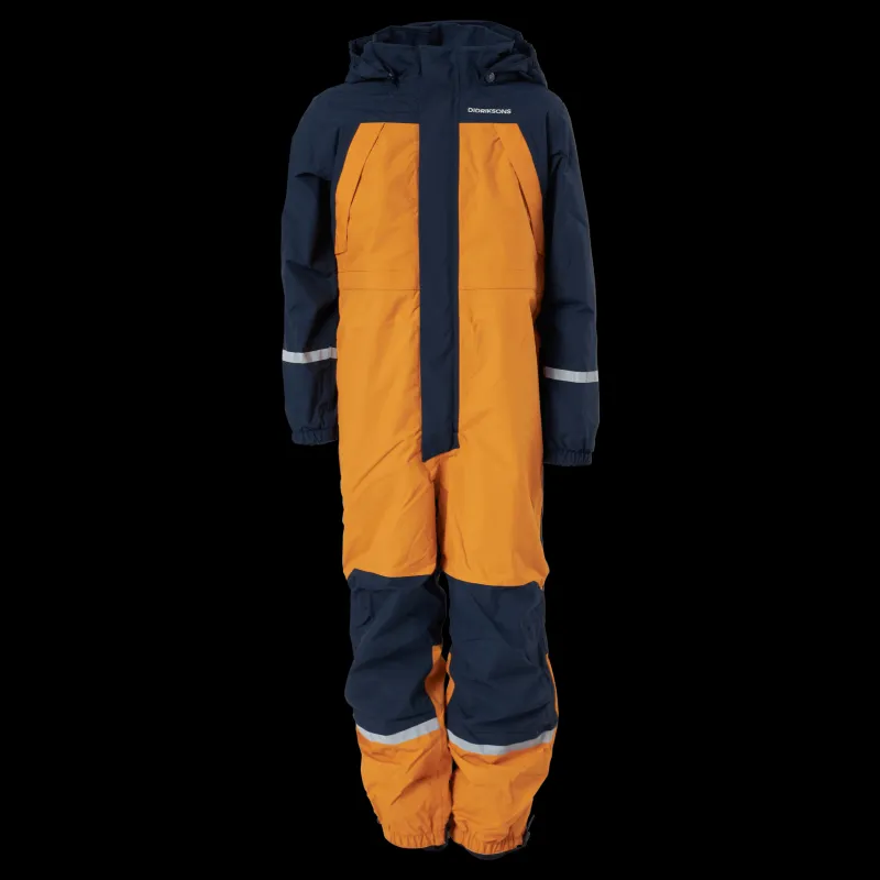 Clearance Didriksons Zeb Kids Coverall Burnt Glow Gul