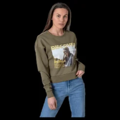 Clearance Only Ziggy L/S O-Neck Box Swt Green Grön