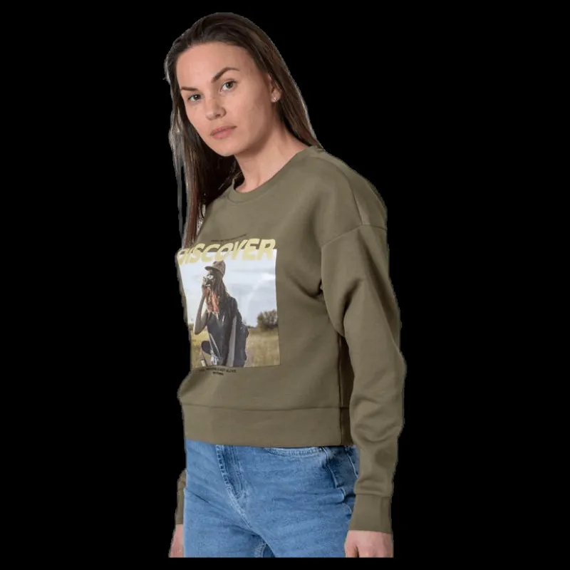 Clearance Only Ziggy L/S O-Neck Box Swt Green Grön