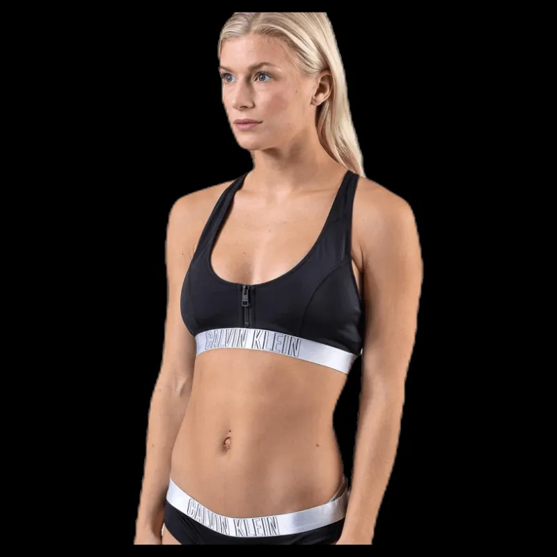 Calvin Klein Zip Bralette-Rp Black Svart Best