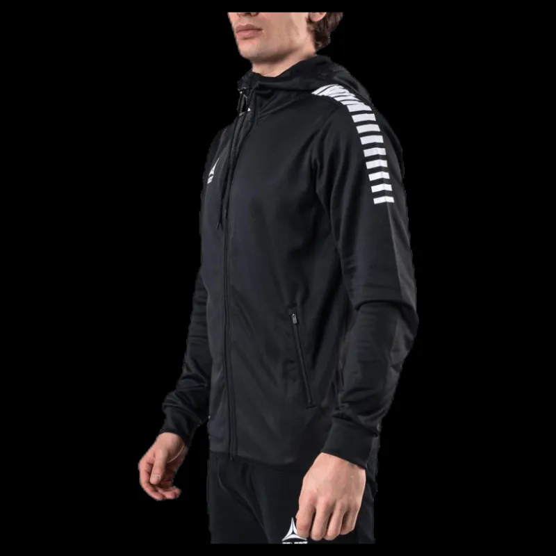 Clearance Select Zip Hoodie Monaco Black Svart