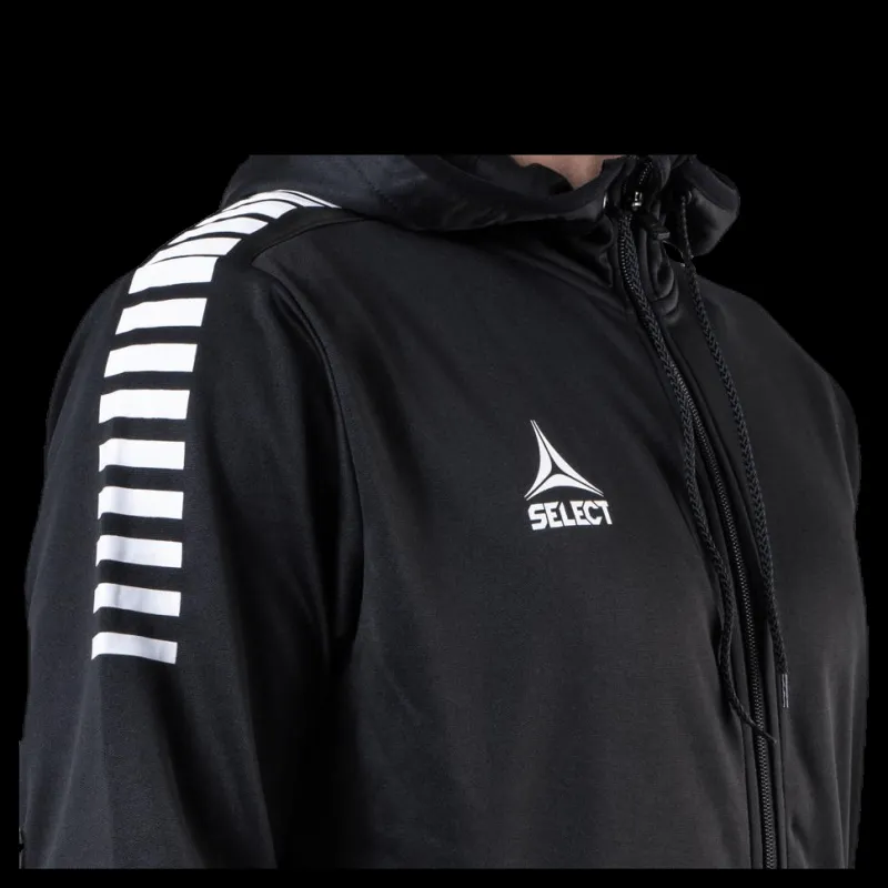 Clearance Select Zip Hoodie Monaco Black Svart