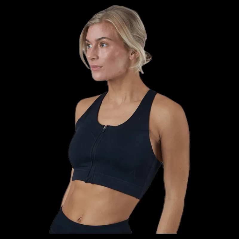 BLACC Zip Sports Bra Black Svart Online