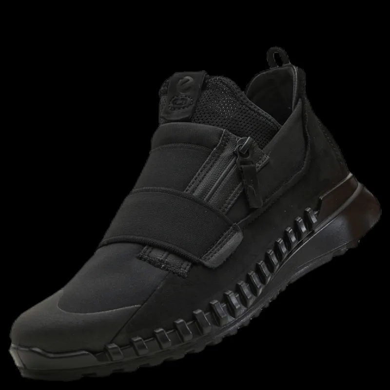 Outlet ECCO Zipflex Slip-On Black Svart