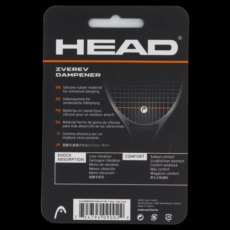Head Zverev Dampener Teal/hot Lava Svart Best